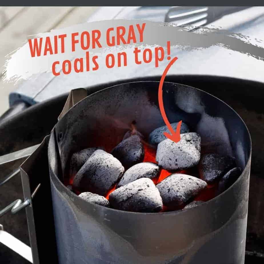 Chimney Starter Gray Coals