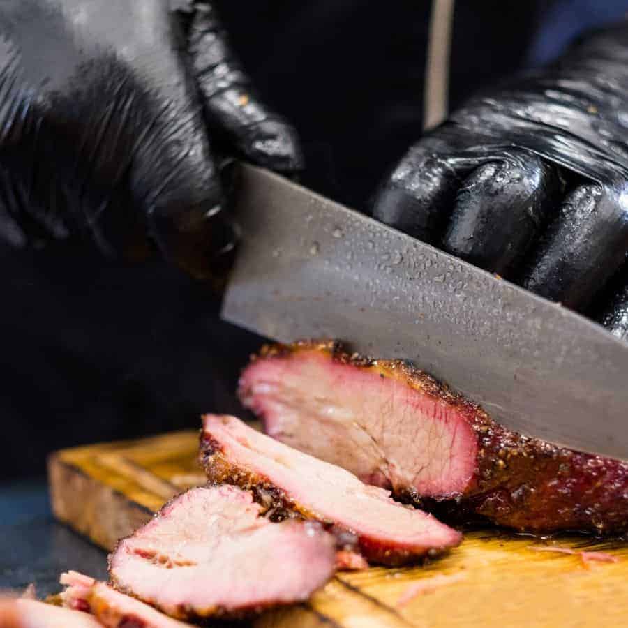 Slicing Smoked Brisket