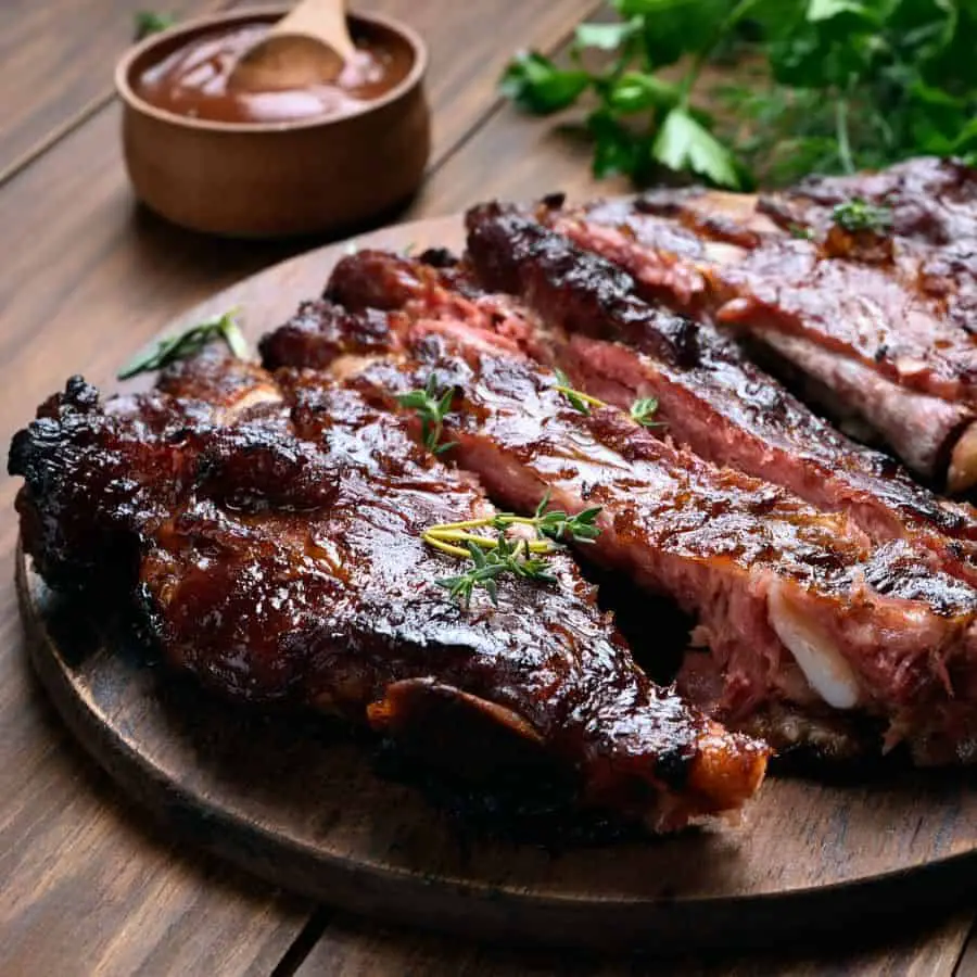 Smoked Ribs On Platter 1